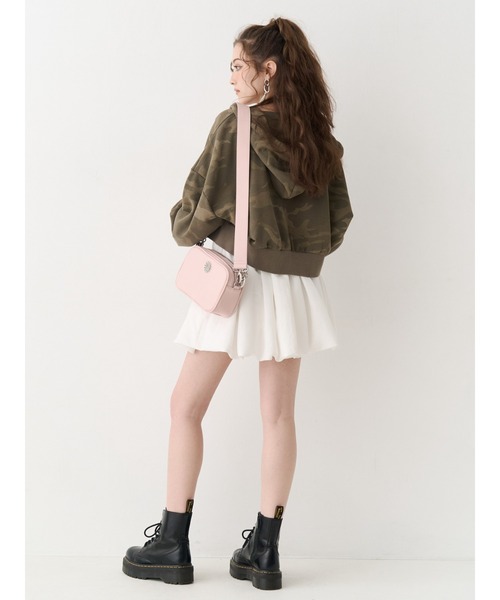 EVRIS(エヴリス)の「ワンポイントロゴショートパーカー【セットアップ着用可能】春服(パーカー・レディース・その他1/グレー/ホワイト・FREE)」の8枚目の写真