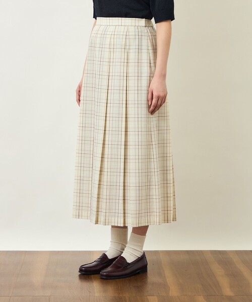MACKINTOSH PHILOSOPHY(マッキントッシュ フィロソフィー)の「GREY LABEL ボイルチェックタックスカート(スカート・レディース・ベージュ/ブラウン系その他5・1/2)」の11枚目の写真