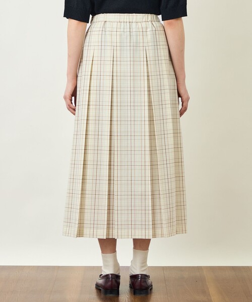 MACKINTOSH PHILOSOPHY(マッキントッシュ フィロソフィー)の「GREY LABEL ボイルチェックタックスカート(スカート・レディース・ベージュ/ブラウン系その他5・1/2)」の3枚目の写真
