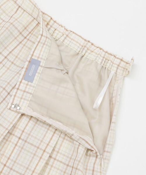 MACKINTOSH PHILOSOPHY(マッキントッシュ フィロソフィー)の「GREY LABEL ボイルチェックタックスカート(スカート・レディース・ベージュ/ブラウン系その他5・1/2)」の4枚目の写真