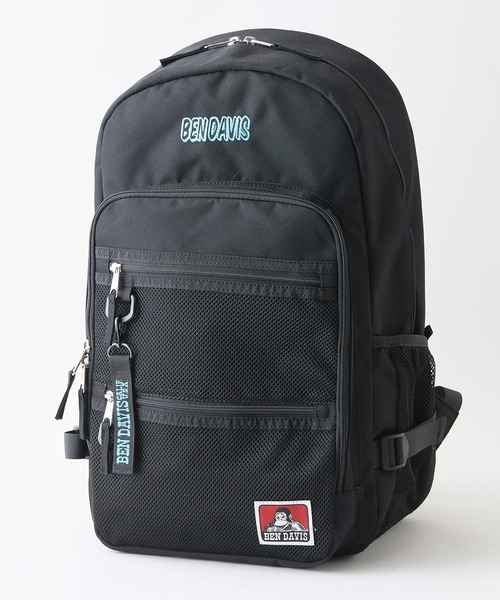 BEN DAVIS(ベンデイビス)の「【BEN DAVIS/ベンデイビス】【15インチPC・A4収納◎】防水リュック 30L大容量 シンプル1ルーム構造 7ポケット 通学・通勤・旅(バックパック/リュック・メンズ・レッド/ブルー/ブラック・FREE)」の2枚目の写真