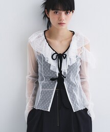 CODE A | tulle asymmetry blouse(シャツ/ブラウス)