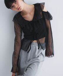 CODE A（コードエー）の「tulle asymmetry blouse（シャツ/ブラウス）」