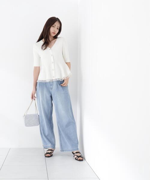 PROPORTION BODY DRESSING(プロポーションボディドレッシング)の「【加藤栞さん着用】<a>ハイウエストタックバギーパンツ / 1216139404(その他パンツ・レディース・ブルー系その他/ブルー・MEDIUM/P/S/PSS/SMALL)」の19枚目の写真