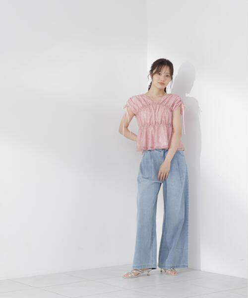 PROPORTION BODY DRESSING(プロポーションボディドレッシング)の「【加藤栞さん着用】<a>ハイウエストタックバギーパンツ / 1216139404(その他パンツ・レディース・ブルー系その他/ブルー・MEDIUM/P/S/PSS/SMALL)」の21枚目の写真