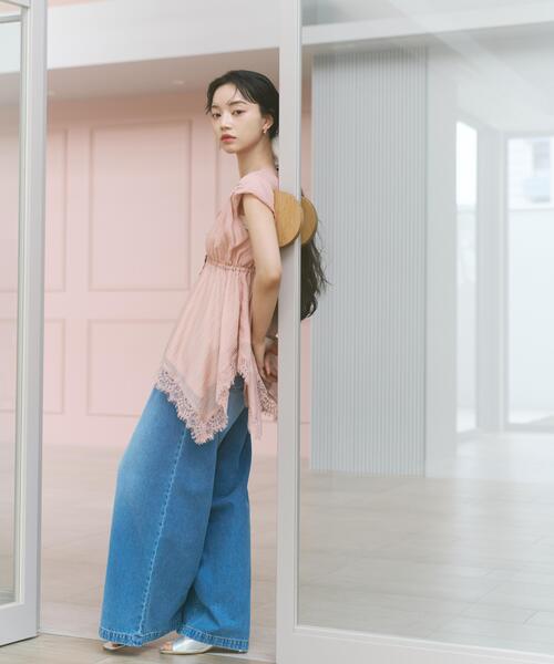 PROPORTION BODY DRESSING(プロポーションボディドレッシング)の「【加藤栞さん着用】<a>ハイウエストタックバギーパンツ / 1216139404(その他パンツ・レディース・ブルー系その他/ブルー・MEDIUM/P/S/PSS/SMALL)」の7枚目の写真