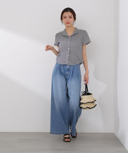 PROPORTION BODY DRESSING(プロポーションボディドレッシング)の「【加藤栞さん着用】<a>ハイウエストタックバギーパンツ / 1216139404(その他パンツ・レディース・ブルー系その他/ブルー・MEDIUM/P/S/PSS/SMALL)」の12枚目の写真
