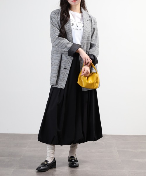 EGLANTINE(エグランティーヌ)の「EGLANTINE バルーンスカート(スカート・レディース・ベージュ/モカ/ブラック・40)」の9枚目の写真