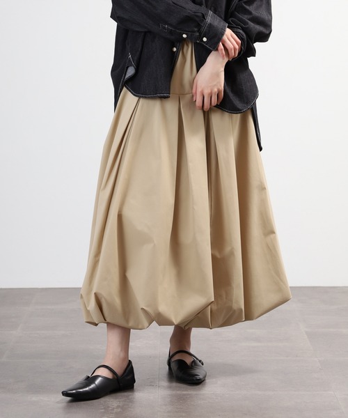 EGLANTINE(エグランティーヌ)の「EGLANTINE バルーンスカート(スカート・レディース・ベージュ/モカ/ブラック・40)」の18枚目の写真