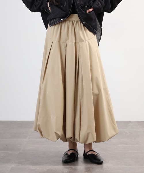 EGLANTINE(エグランティーヌ)の「EGLANTINE バルーンスカート(スカート・レディース・ベージュ/モカ/ブラック・40)」の21枚目の写真