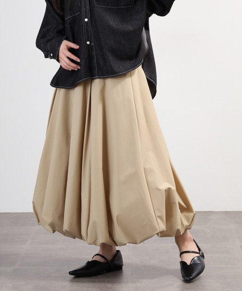 EGLANTINE(エグランティーヌ)の「EGLANTINE バルーンスカート(スカート・レディース・ベージュ/モカ/ブラック・40)」の22枚目の写真