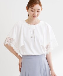 Reflect | 【UVカット/接触冷感】レーススリーブジャージカットソー(Tシャツ/カットソー)