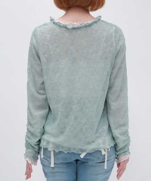 axes femme(アクシーズファム)の「リバーシブルレースPO(Tシャツ/カットソー・レディース・ブラック/ホワイト/ミント・FREE)」の6枚目の写真