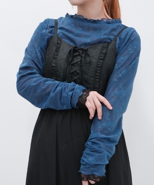axes femme(アクシーズファム)の「リバーシブルレースPO(Tシャツ/カットソー・レディース・ブラック/ホワイト/ミント・FREE)」の8枚目の写真