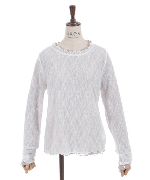 axes femme(アクシーズファム)の「リバーシブルレースPO(Tシャツ/カットソー・レディース・ブラック/ホワイト/ミント・FREE)」の14枚目の写真
