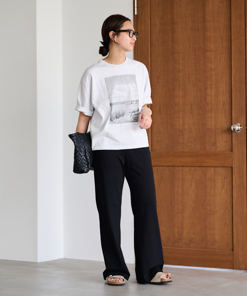 FRAMeWORK（フレームワーク）の「PHOTO T-SHIRT（Tシャツ/カットソー・レディース・ホワイト/ライトグレー・FREE）」の3枚目の写真