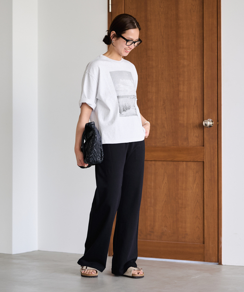 FRAMeWORK（フレームワーク）の「PHOTO T-SHIRT（Tシャツ/カットソー・レディース・ホワイト/ライトグレー・FREE）」の4枚目の写真