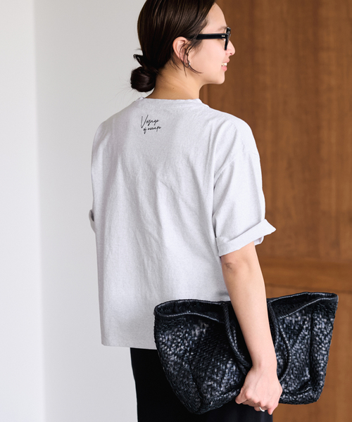 FRAMeWORK（フレームワーク）の「PHOTO T-SHIRT（Tシャツ/カットソー・レディース・ホワイト/ライトグレー・FREE）」の9枚目の写真