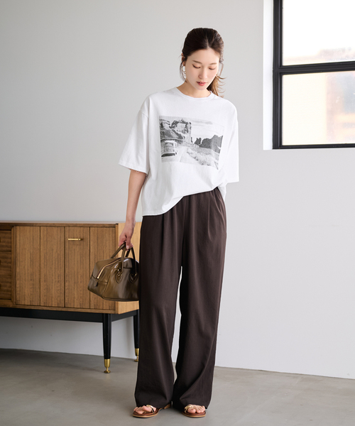 FRAMeWORK（フレームワーク）の「PHOTO T-SHIRT（Tシャツ/カットソー・レディース・ホワイト/ライトグレー・FREE）」の12枚目の写真