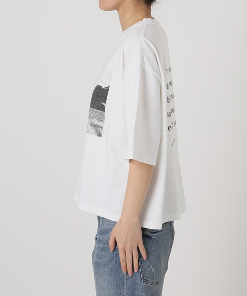 FRAMeWORK（フレームワーク）の「PHOTO T-SHIRT（Tシャツ/カットソー・レディース・ホワイト/ライトグレー・FREE）」の22枚目の写真