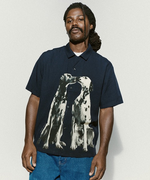 HUF(ハフ)の「DOGGED RESORT SS SHIRT(シャツ/ブラウス・メンズ・ブラック・S/M/L/XL)」の1枚目の写真