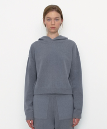Soft Cotton Hoodie Knit [Gray]