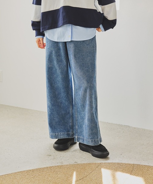 niko and...(ニコアンド)の「ケミカルポケットワイドパンツ(その他パンツ・レディース・インディゴブルー/ライトベージュ/ブラック・LARGE/MEDIUM)」の15枚目の写真