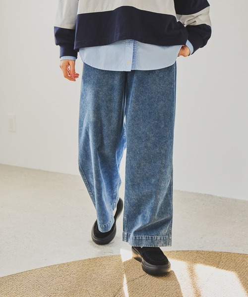 niko and...(ニコアンド)の「ケミカルポケットワイドパンツ(その他パンツ・レディース・インディゴブルー/ライトベージュ/ブラック・LARGE/MEDIUM)」の16枚目の写真