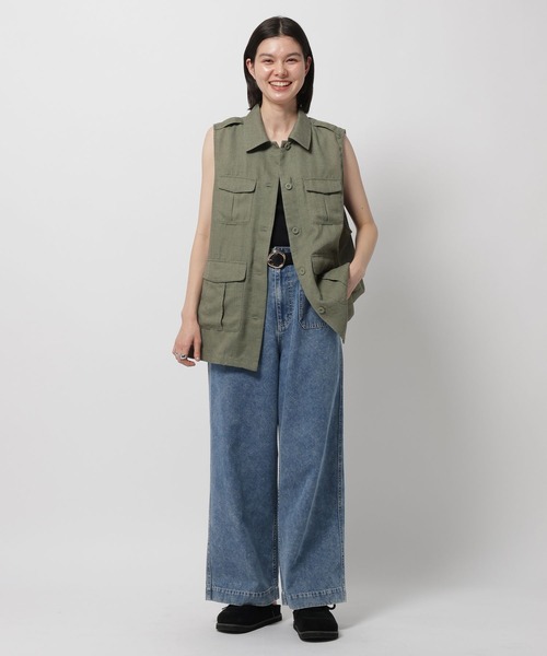 niko and...(ニコアンド)の「ケミカルポケットワイドパンツ(その他パンツ・レディース・インディゴブルー/ライトベージュ/ブラック・LARGE/MEDIUM)」の21枚目の写真