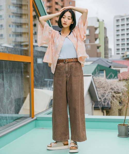 美品♡M&KYOKO ボーダーニットワイドパンツ　M-Lサイズ こども ビームス（こども ビームス）【別注】LOGAN Knitting Mills