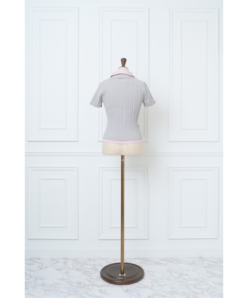 MISTREASS（ミストレアス）の「Gingham shirt layered knit（ニット/セーター・レディース・グレー/ネイビー・FREE）」の14枚目の写真