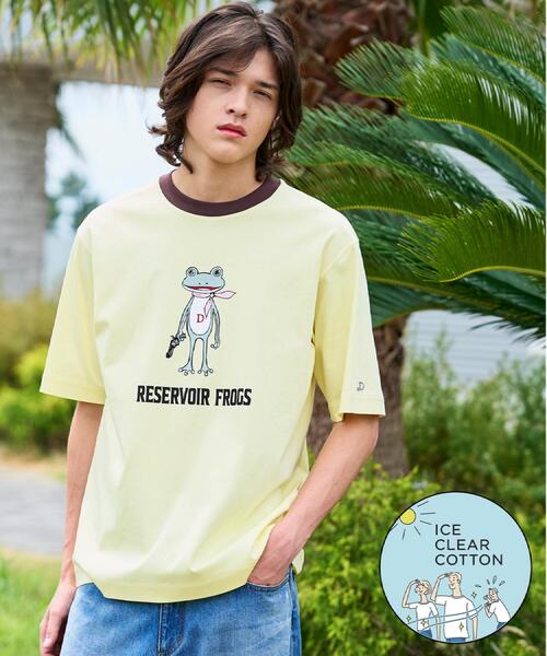 DRESSTERIOR(ドレステリア)の「【接触冷感/抗菌防臭/消臭】ICE CLEAR COTTON フロッグオーバーフィットTシャツ(Tシャツ/カットソー・メンズ・ブラック/ホワイト/ライトイエロー系/ブルー系その他・90/91/92/94)」の4枚目の写真