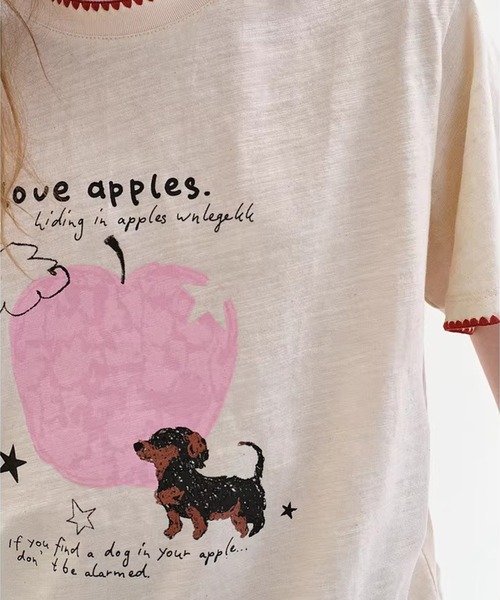 Fano Studios(ファノ ストゥディオズ)の「ダックスフンドモチーフ スカラップ風 プリントTシャツ FC26S086【Fano Studios】【2026SS】(Tシャツ/カットソー・レディース・アイボリー・S/M/L)」の8枚目の写真