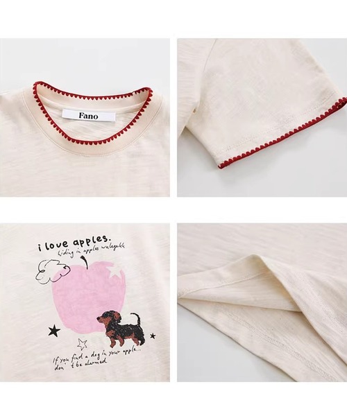 Fano Studios(ファノ ストゥディオズ)の「ダックスフンドモチーフ スカラップ風 プリントTシャツ FC26S086【Fano Studios】【2026SS】(Tシャツ/カットソー・レディース・アイボリー・S/M/L)」の10枚目の写真