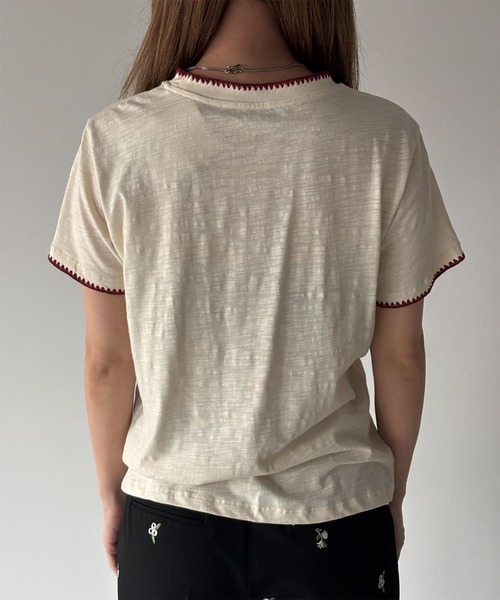 Fano Studios(ファノ ストゥディオズ)の「ダックスフンドモチーフ スカラップ風 プリントTシャツ FC26S086【Fano Studios】【2026SS】(Tシャツ/カットソー・レディース・アイボリー・S/M/L)」の17枚目の写真