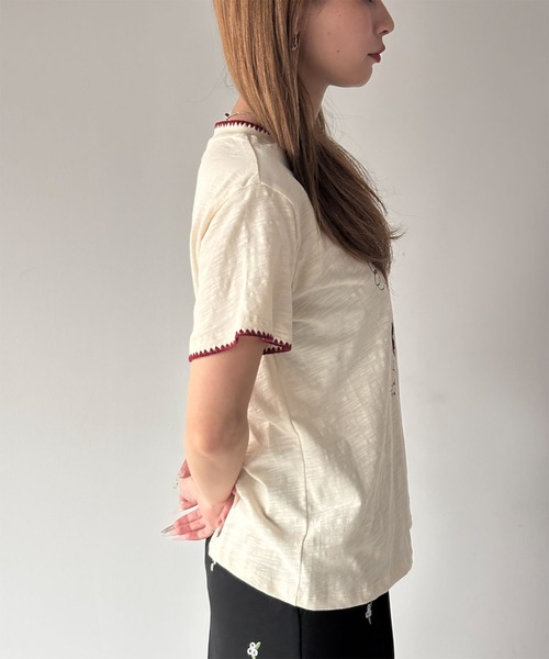 Fano Studios(ファノ ストゥディオズ)の「ダックスフンドモチーフ スカラップ風 プリントTシャツ FC26S086【Fano Studios】【2026SS】(Tシャツ/カットソー・レディース・アイボリー・S/M/L)」の18枚目の写真