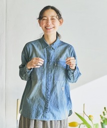 ａｎｄ　ｍｙｅｒａ　洗い込んだデニムシャツ