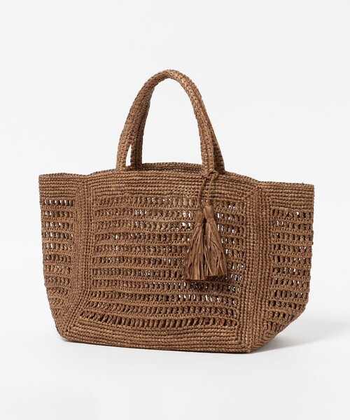 MAISON N.H PARIS(メゾンエヌアッシュパリ)の「<MAISON N.H PARIS>SUCRE RFA トートバッグ(かごバッグ・レディース・ブラウン系・FREE)」の4枚目の写真