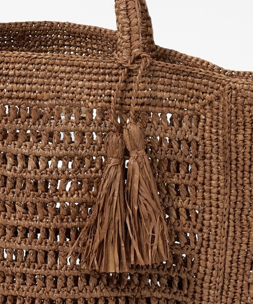 MAISON N.H PARIS(メゾンエヌアッシュパリ)の「<MAISON N.H PARIS>SUCRE RFA トートバッグ(かごバッグ・レディース・ブラウン系・FREE)」の9枚目の写真