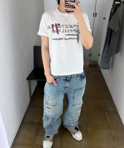 KICHUL(キチョル)の「71-Node T-shirt (White)(Tシャツ/カットソー・レディース・その他・LARGE/MEDIUM/SMALL)」の4枚目の写真