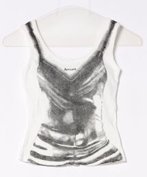 Revo. | トロンプルイユ プリント ブラトップ だまし絵 タンクトップ(タンクトップ)