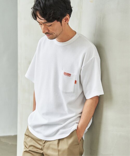 UNIVERSAL OVERALL(ユニバーサルオーバーオール)の「UNIVERSAL OVERALL ユニバーサルオーバーオール DAILYワンポイント刺繍Tシャツ(Tシャツ/カットソー・メンズ・アイボリー/ブラック/ホワイト・XL/L/M/S)」の9枚目の写真
