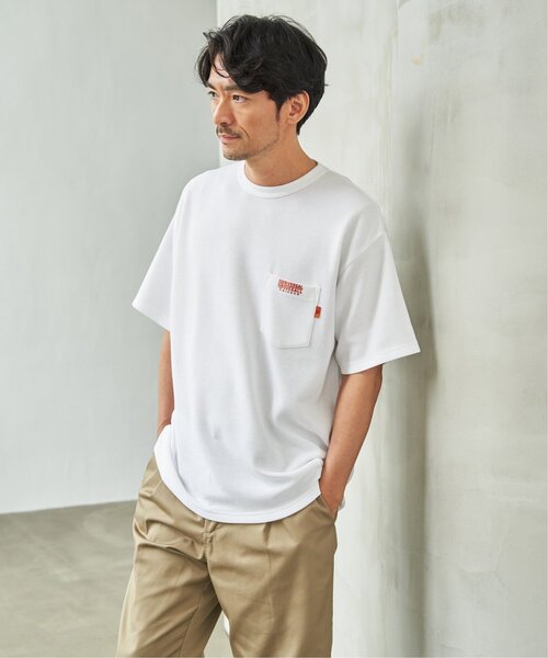 UNIVERSAL OVERALL(ユニバーサルオーバーオール)の「UNIVERSAL OVERALL ユニバーサルオーバーオール DAILYワンポイント刺繍Tシャツ(Tシャツ/カットソー・メンズ・アイボリー/ブラック/ホワイト・XL/L/M/S)」の10枚目の写真