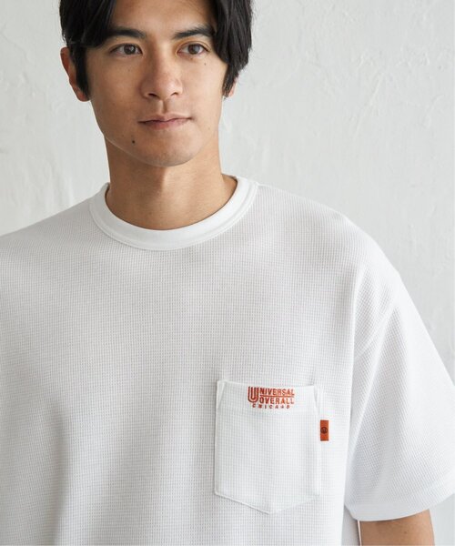 UNIVERSAL OVERALL(ユニバーサルオーバーオール)の「UNIVERSAL OVERALL ユニバーサルオーバーオール DAILYワンポイント刺繍Tシャツ(Tシャツ/カットソー・メンズ・アイボリー/ブラック/ホワイト・XL/L/M/S)」の17枚目の写真