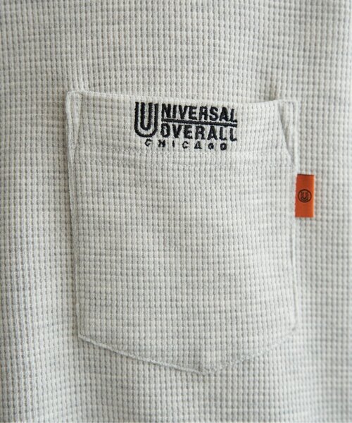 UNIVERSAL OVERALL(ユニバーサルオーバーオール)の「UNIVERSAL OVERALL ユニバーサルオーバーオール DAILYワンポイント刺繍Tシャツ(Tシャツ/カットソー・メンズ・アイボリー/ブラック/ホワイト・XL/L/M/S)」の6枚目の写真