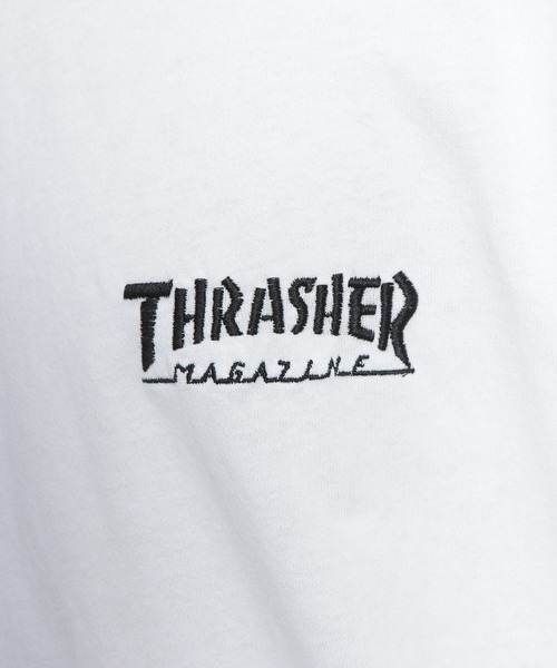 THRASHER（スラッシャー）の「THRASHER (スラッシャー) バックプリント Tシャツ 半袖 Tour Logo ビッグシルエット オーバーサイズ ロゴ刺繍 綿100％ メンズ レディース（Tシャツ/カットソー・メンズ・ブラック/ブルー/ホワイト/グリーン・M/L/LL）」の8枚目の写真