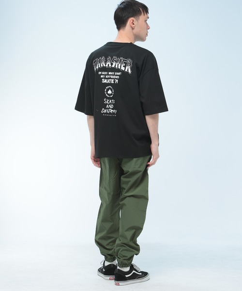 THRASHER（スラッシャー）の「THRASHER (スラッシャー) バックプリント Tシャツ 半袖 Tour Logo ビッグシルエット オーバーサイズ ロゴ刺繍 綿100％ メンズ レディース（Tシャツ/カットソー・メンズ・ブラック/ブルー/ホワイト/グリーン・M/L/LL）」の11枚目の写真
