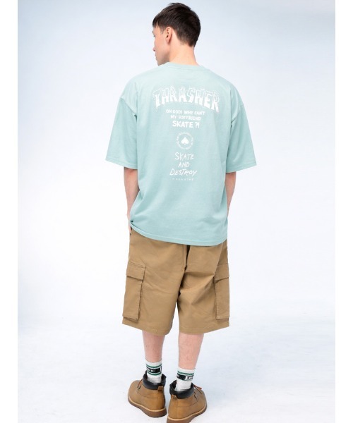 THRASHER（スラッシャー）の「THRASHER (スラッシャー) バックプリント Tシャツ 半袖 Tour Logo ビッグシルエット オーバーサイズ ロゴ刺繍 綿100％ メンズ レディース（Tシャツ/カットソー・メンズ・ブラック/ブルー/ホワイト/グリーン・M/L/LL）」の14枚目の写真
