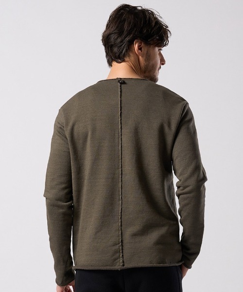 wjk(ダヴルジェイケイ)の「msw1866- cut-off light sweatshirt スウェット(7139 cj54j)(スウェット・メンズ・カーキ/インディゴブルー/トップグレー・S/M/L/XL)」の9枚目の写真