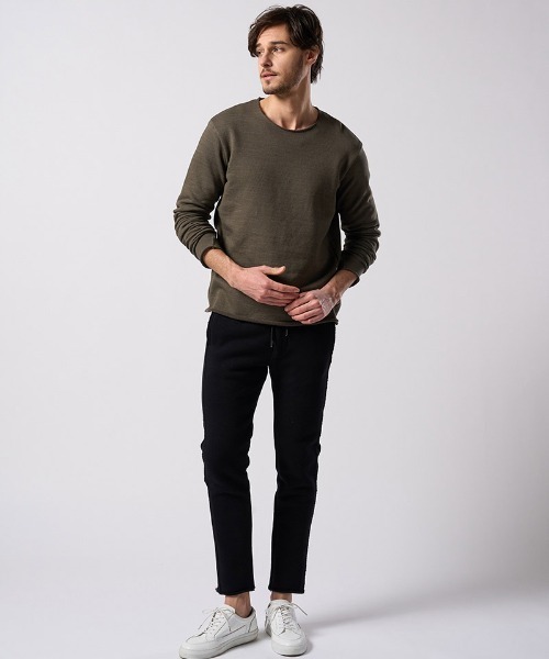 wjk(ダヴルジェイケイ)の「msw1866- cut-off light sweatshirt スウェット(7139 cj54j)(スウェット・メンズ・カーキ/インディゴブルー/トップグレー・S/M/L/XL)」の10枚目の写真